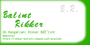 balint rikker business card